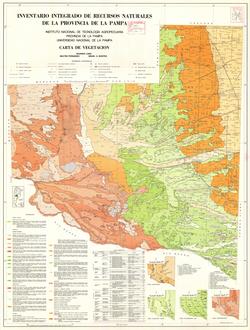 Inventario Intergrado de Recursos Naturales de la Provincia de la Pampa. Carta de Vegetacion.