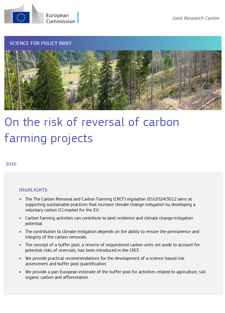 On the risk of reversal of carbon farming projects